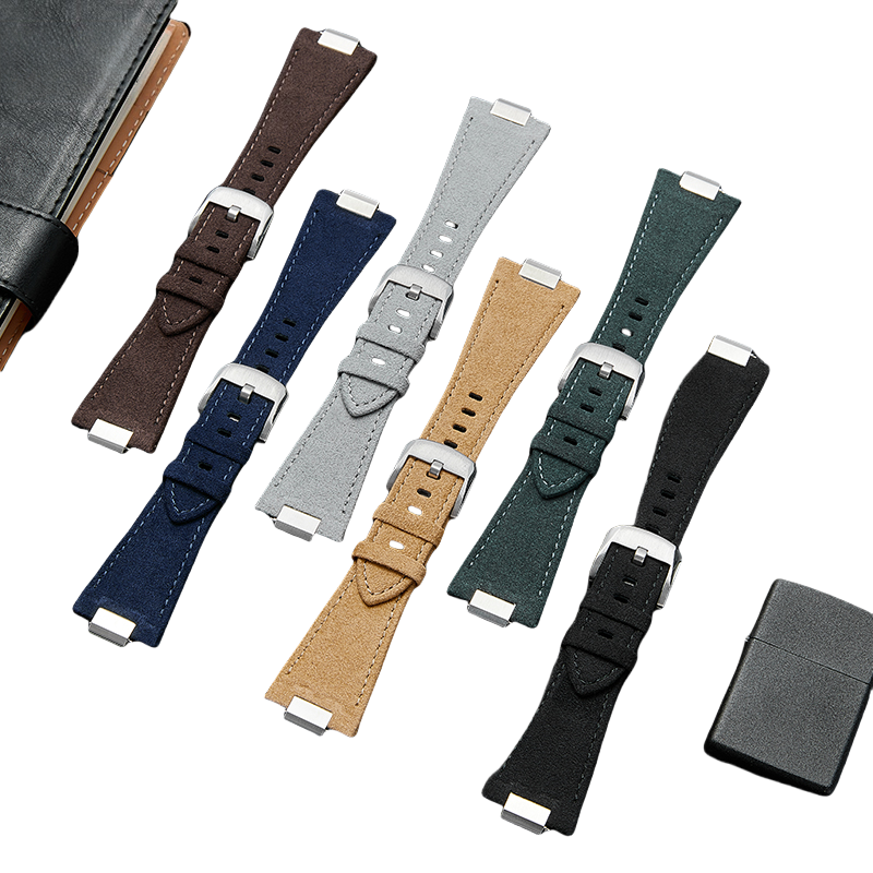 Genuine Leather Watch Strap for Tissot PRX T137, Quick Release, Suede, Concave Interface, For Men