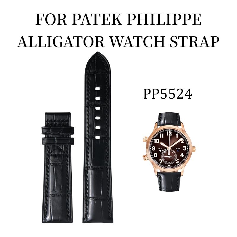 Fits Patek Philippe 5524 watch strap ALLIGATOR strap