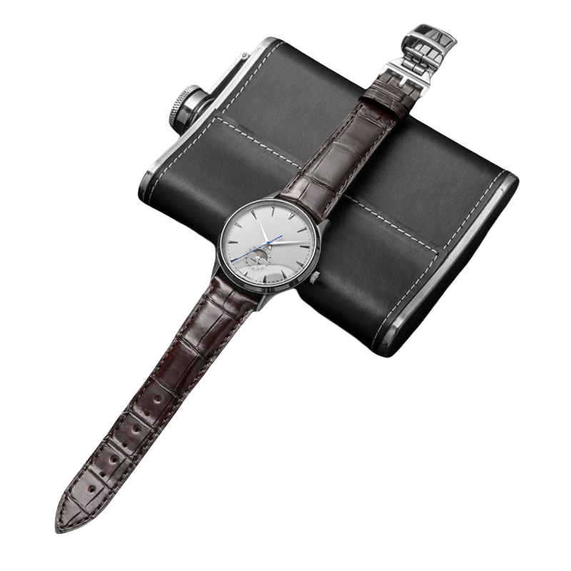 Double-sided Alligator Leather Watch Strap, Compatible with Jaeger-LeCoultre Master & Reverso Collection