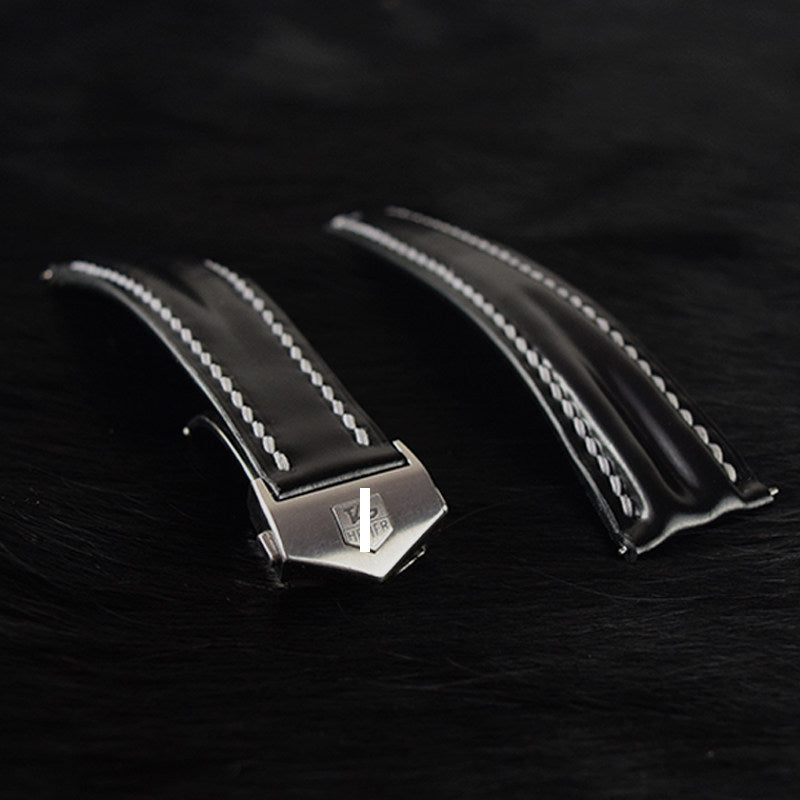 Compatible with TAG Heuer Watches - Handcrafted Custom Leather Strap, Available in Adjustable Lengths, Double-Sided Chromexcel Leather