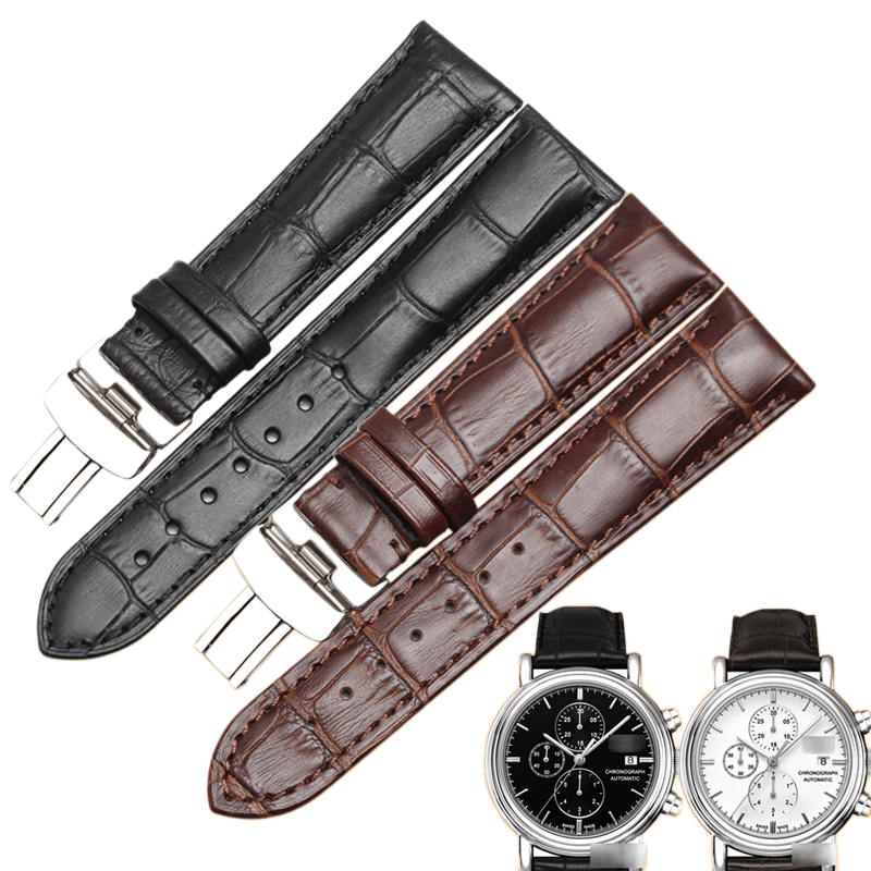 Replacement genuine leather watch strap, 21mm width for men, compatible with Tissot Carson T068.427A