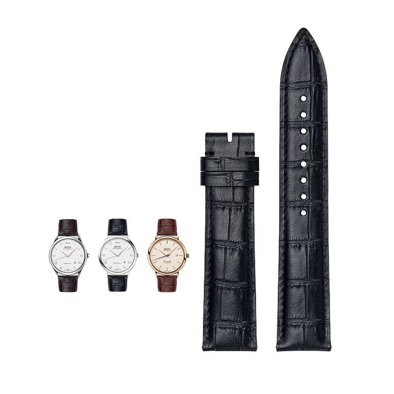 Genuine Leather Watch Strap for Mido, Original Style for Men & Women, Fits Baroncelli M8600, Commander M021, Multifort, Belluna