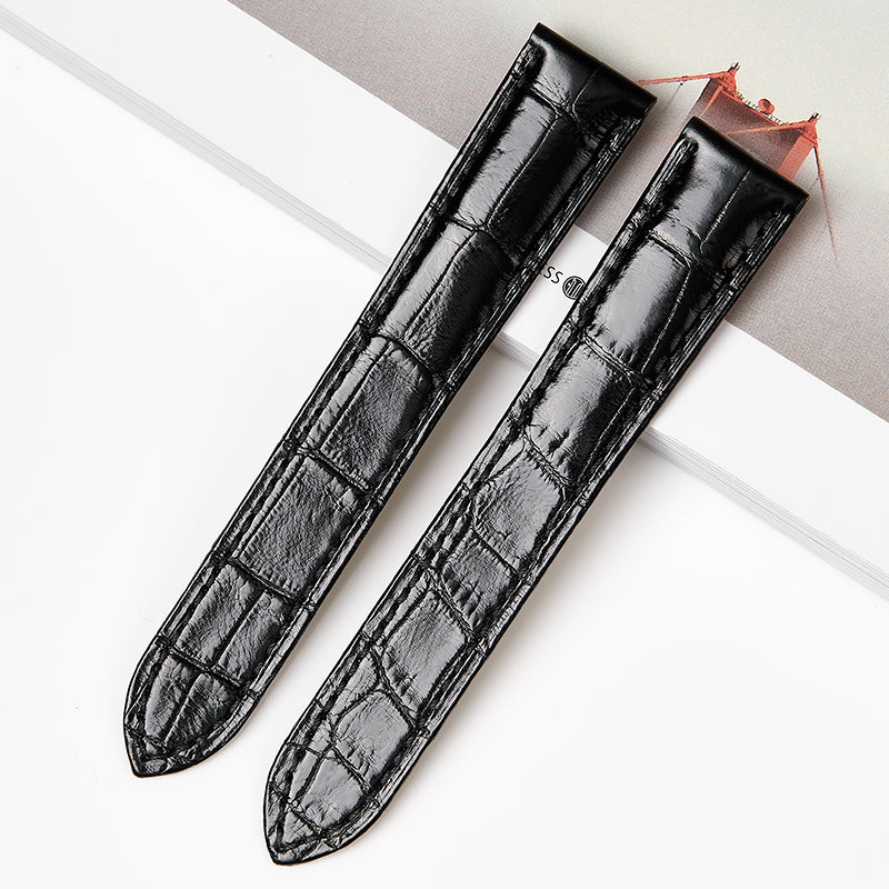 Alligator Leather Watch Strap for Cartier Tank W5200003 W5200013 | Clé WSCL0018 | Ronde Solo W6701004 W6701005 | 16mm 19mm Unisex