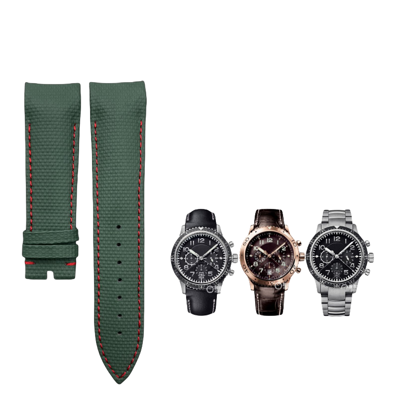 Compatible with Breguet 3810, TYPE XX Fluoroelastomer rubber watch strap