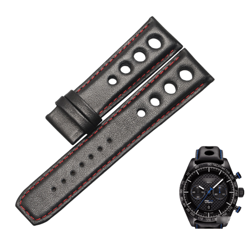 Replacement cowhide leather watch strap for men, compatible with Tissot Sport T100.427