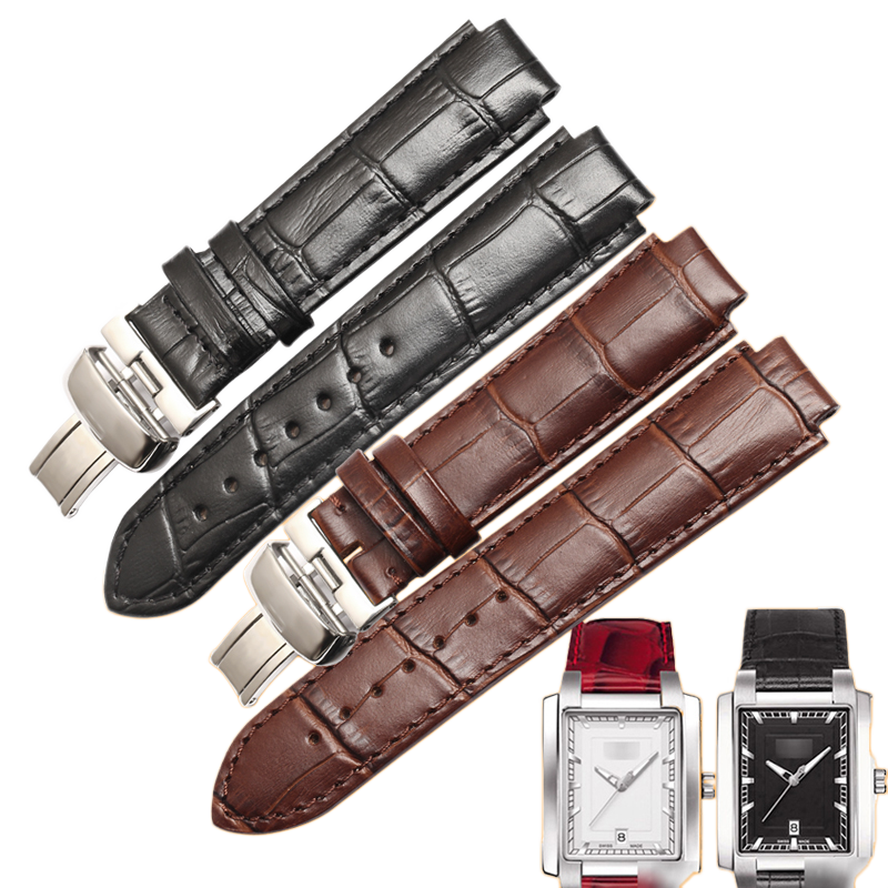 Replacement genuine leather watch strap, compatible with Tissot T061.310 / T061.510