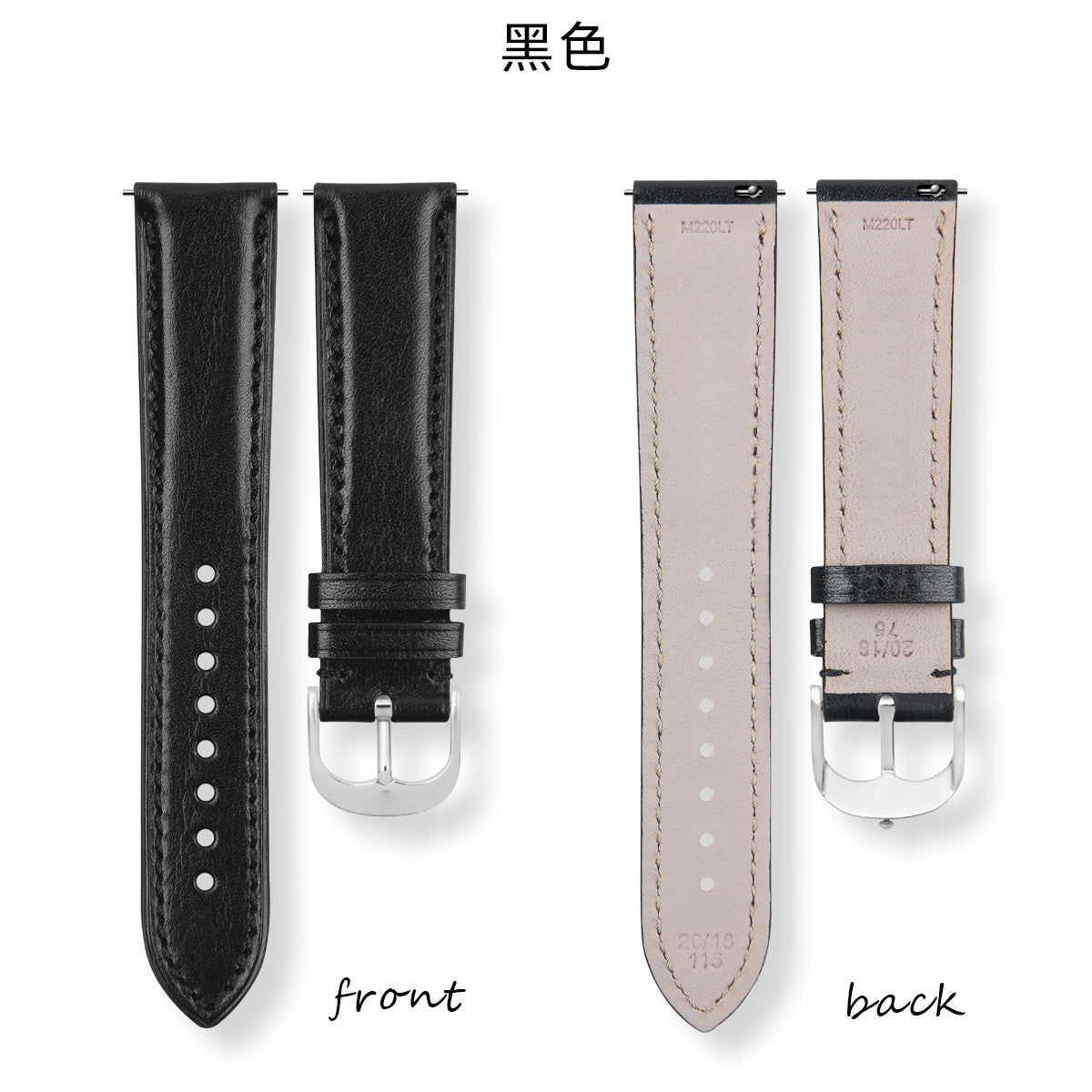 Fits Omega, Mido, Tissot, Longines, DW calfskin watch strap