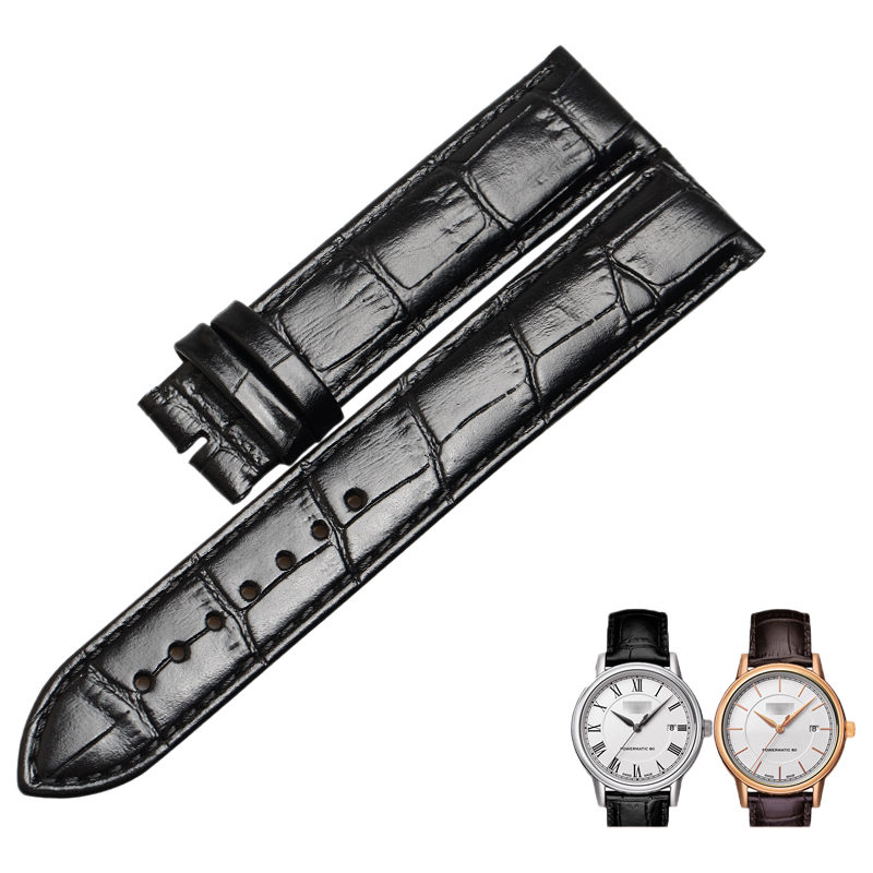 Replacement genuine cowhide leather watch strap, compatible with Tissot new Carson T085.407 / T085.410