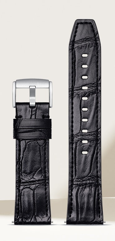 Genuine Alligator Leather Watch Strap for Huawei GT5/GT6/GT4/GT3, Ultimate Design, Watch Buds, 46mm, Fashion Genuine Leather Band