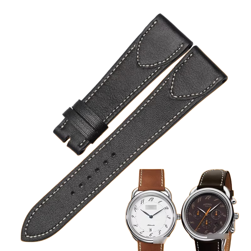 Custom cowhide watch strap for men and women, replacement for Hermès Heure H