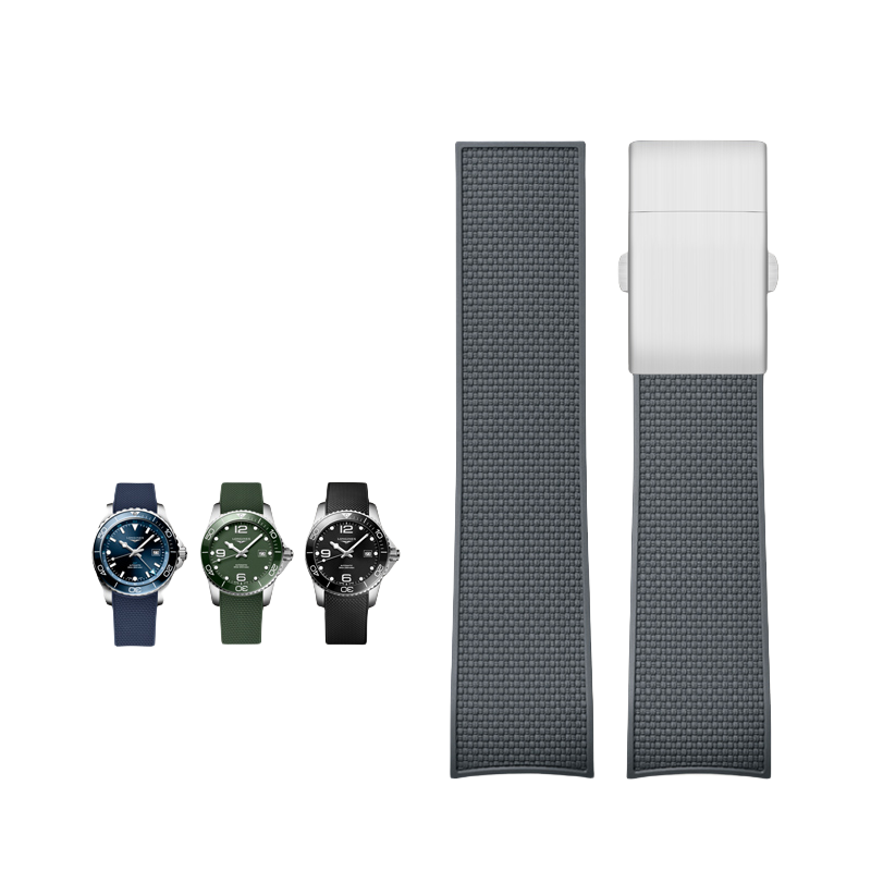 Rubber Watch Strap for Longines HydroConquest, Sport Strap for Men, Fits L3.781 & L3.742