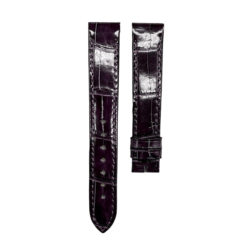 Compatible with Cartier Dumont Polished Purple ALLIGATOR Strap Handmade Custom