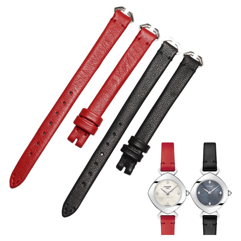 Genuine leather watch strap for women, 8mm width, compatible with Tissot T113.109A