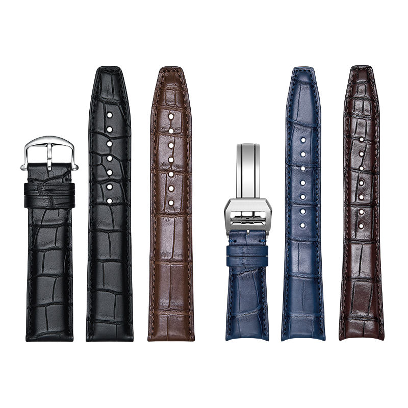 Genuine American Alligator Leather Watch Strap for IWC For Portofino, Portuguese, Portuguese 7, Portuguese Chronograph