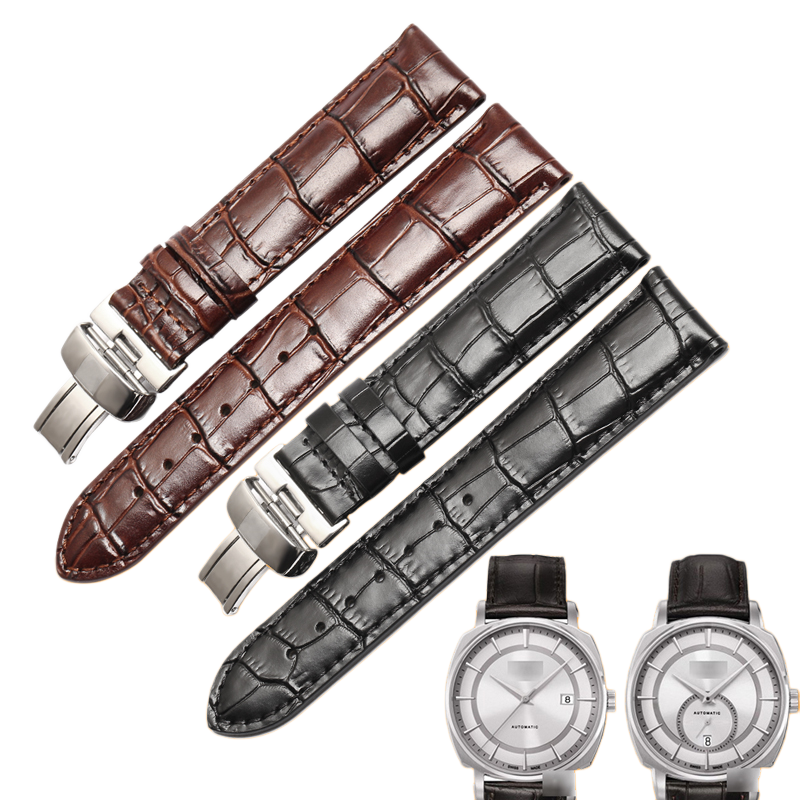 Replacement genuine cowhide leather watch strap, compatible with Tissot T059 Gentleman series T059.528 / T059.507
