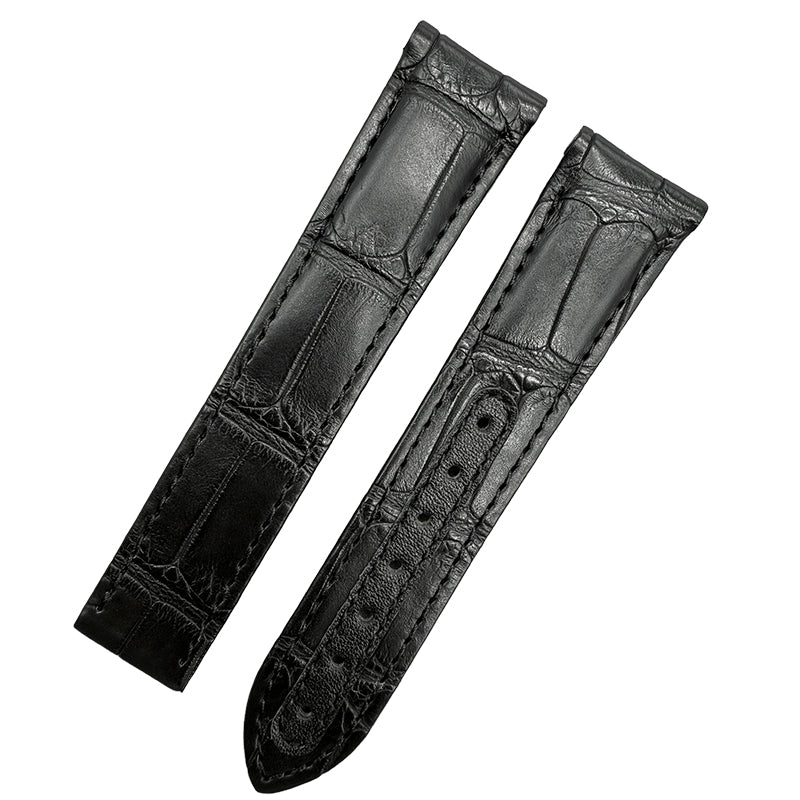 Compatible with Omega Speedmaster Dark Side of the Moon 311.93.44.51.99 ALLIGATOR Folding Clasp Strap