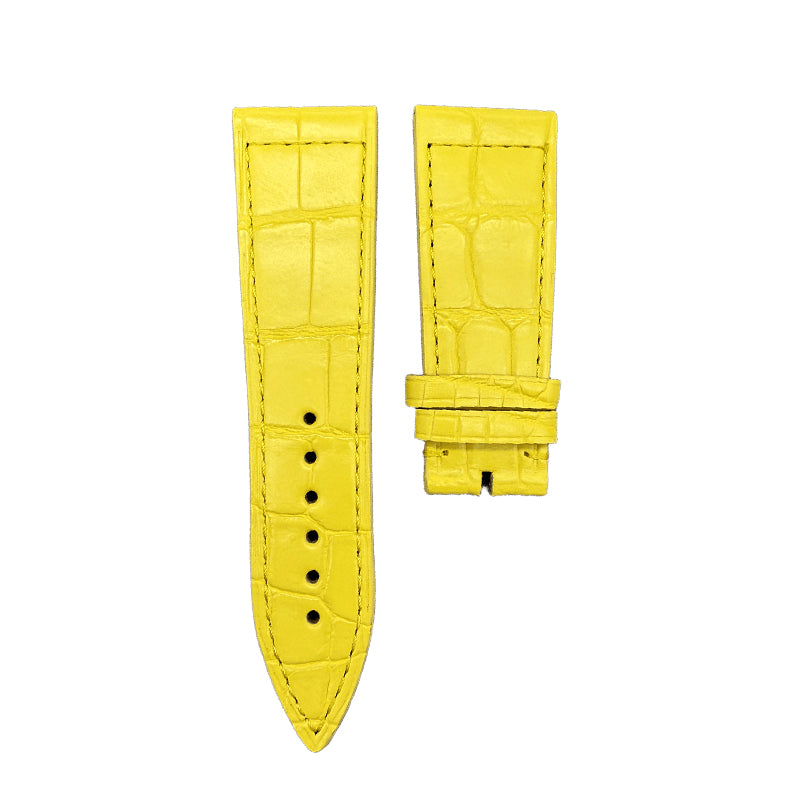 Compatible with Franck Muller 6000 Bright Yellow ALLIGATOR Strap Handmade Custom