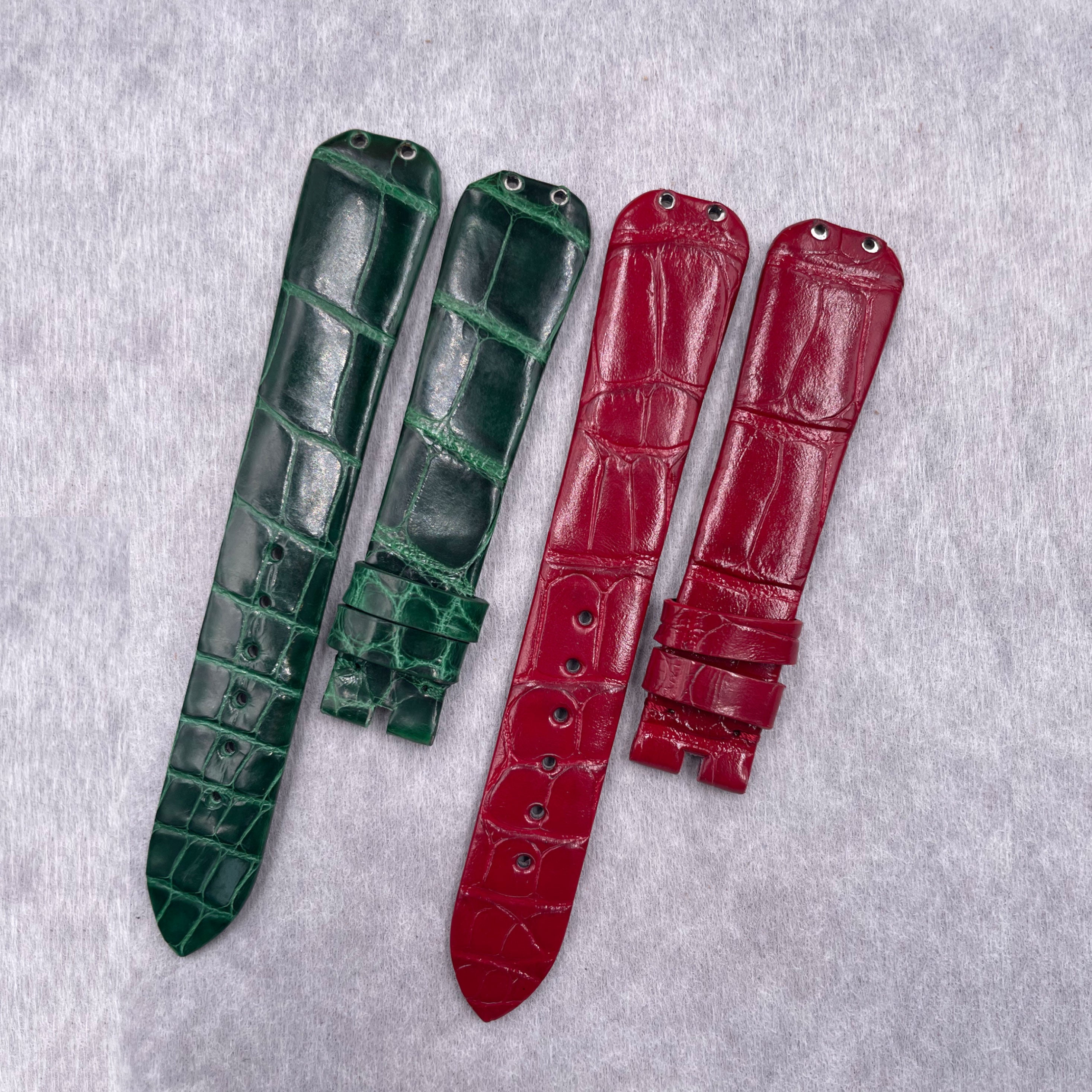 Compatible with BVLGARI DIVAS' DREAM 103119 & 102840, ALLIGATOR leather watch strap