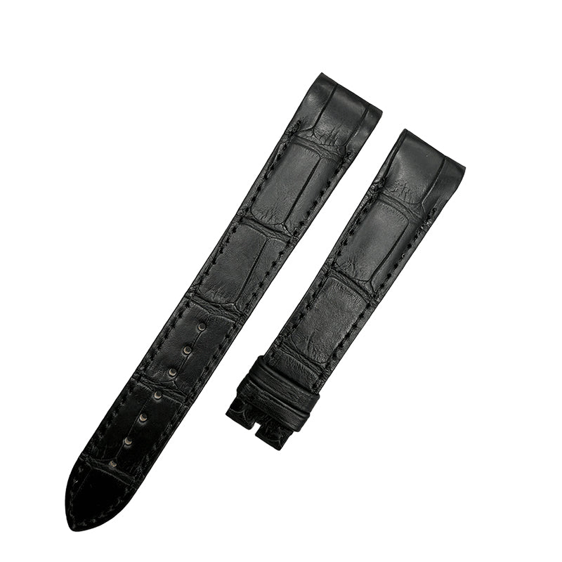 Compatible with Ulysse Nardin Marine Series Curved End ALLIGATOR Strap
