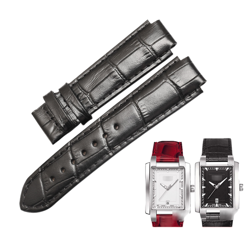 Replacement genuine leather watch strap, compatible with Tissot T061.310 / T061.510