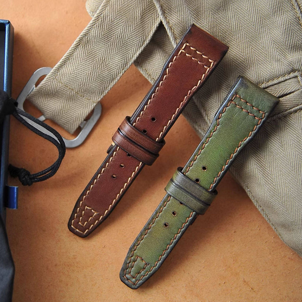 Vintage Cowhide Leather Original Strap for IWC Big Top Gun Watch - Men's Pilot Collection