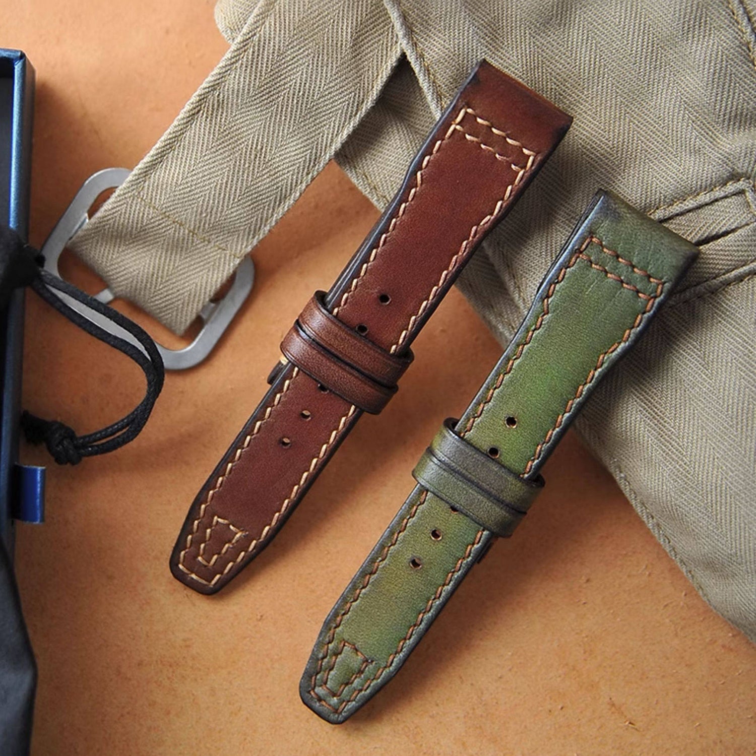 Vintage Cowhide Leather Original Strap for IWC Big Top Gun Watch - Men's Pilot Collection