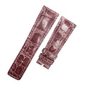 Compatible with Gucci Purple ALLIGATOR Bamboo Pattern Strap Handmade Custom