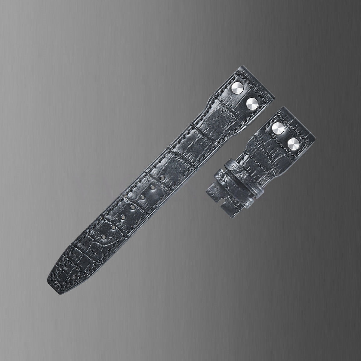 Fits IWC Pilot 46mm watch strap with rivets