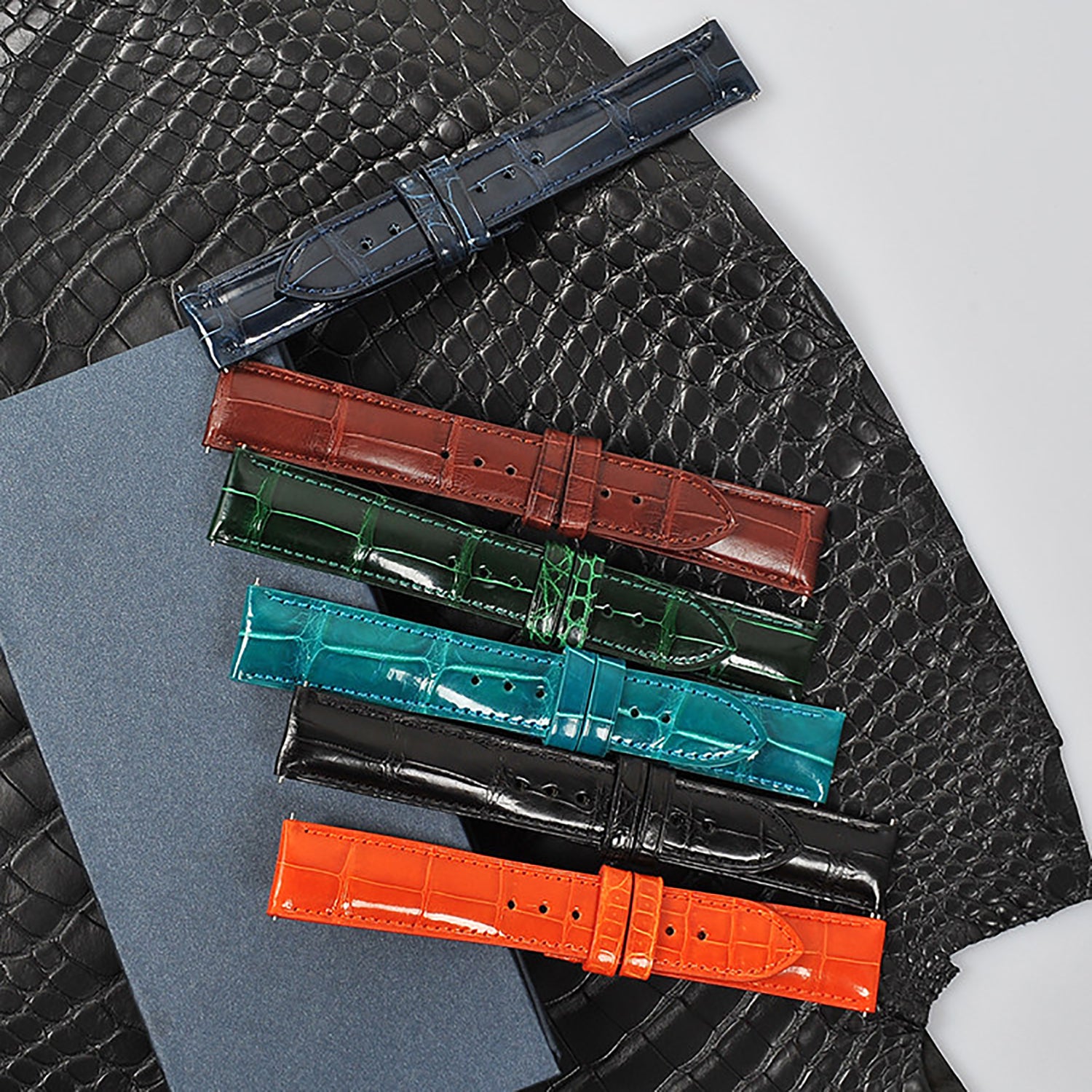 Double-Sided New Nile Crocodile Leather Watch Strap for Men, Compatible with Jaeger-LeCoultre, Omega and Mido Mechanical Watches