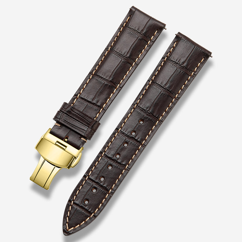 Genuine Italian calfskin watch strap for men and women, fits Tissot, Omega, IWC, Longines