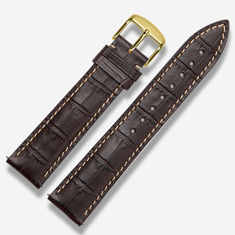 Italian genuine calfskin watch strap for men and women, fits Tissot, Omega De Ville Prestige (424.13.40.20.02.001), IWC, Longines
