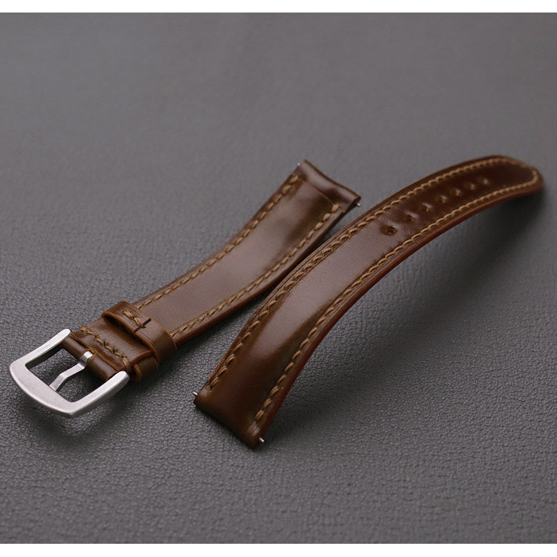 New Year Premium Horsehide Leather Watch Strap - Amber Color, Multi-Color Optional, Compatible with Omega Seamaster, Longines, Piaget & Jaeger-LeCoultre