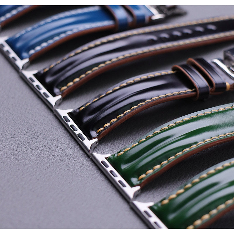 Handcrafted Horsehide Watch Strap - Universal for Apple Watch & Huawei Smart Watches, Multi-Color Options