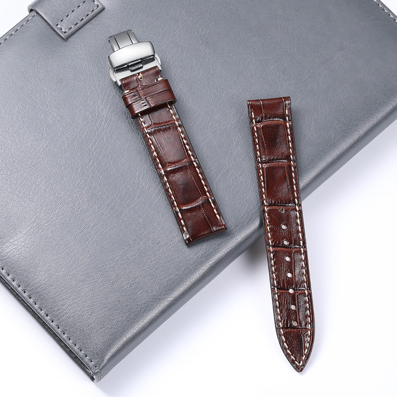 Genuine cowhide watch strap for men and women, fits Seiko, Tissot, Ernest Borel, Hamilton, Tianwang, Mido