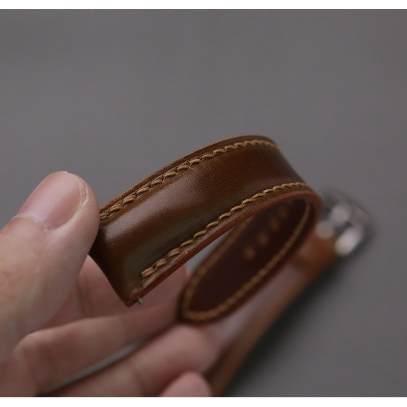 New Year Premium Horsehide Leather Watch Strap - Amber Color, Multi-Color Optional, Compatible with Omega Seamaster, Longines, Piaget & Jaeger-LeCoultre