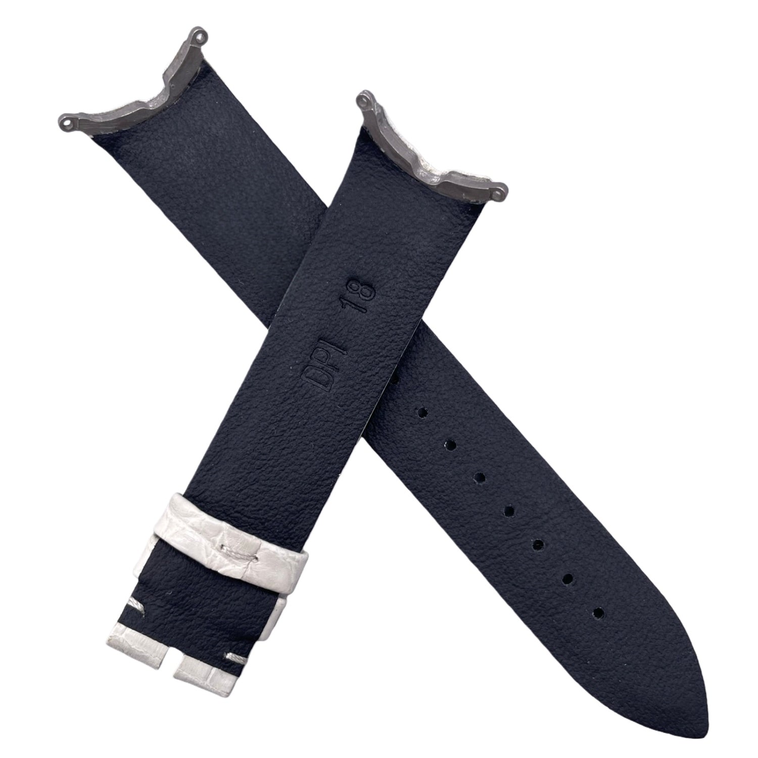Alligator Leather Watch Strap for Piaget Limelight Gala 69 Series G0A41260 - Light Grey