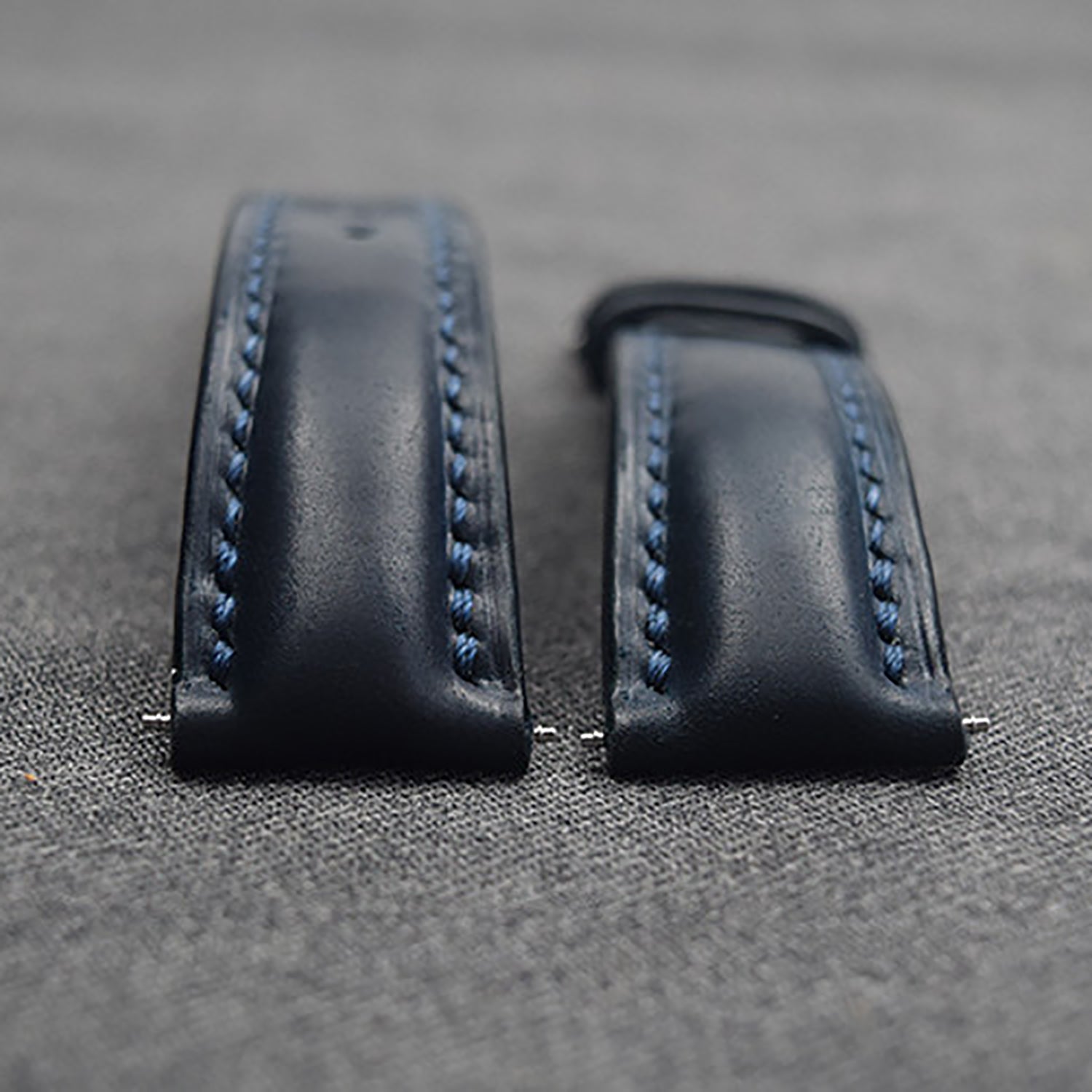 Horween Chromexcel Leather Watch Strap - Compatible with Longines Moonphase, Jaeger-LeCoultre, and Rolex Submariner (Green Dial)