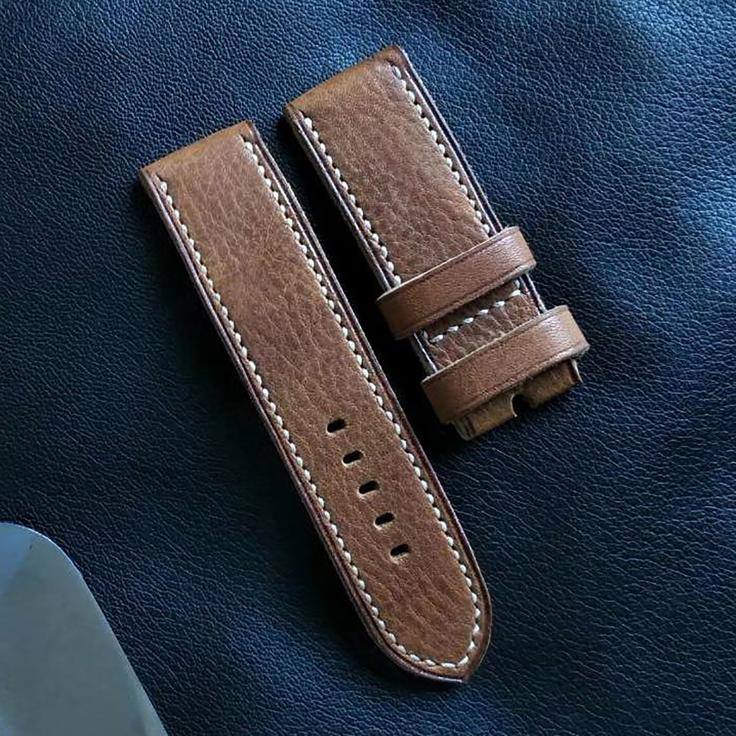 Handmade Cowhide Watch Strap Customization - Vintage Mulan Texture, Matte Finish, Italian Soft & Durable, Thickened, American Pin Buckle