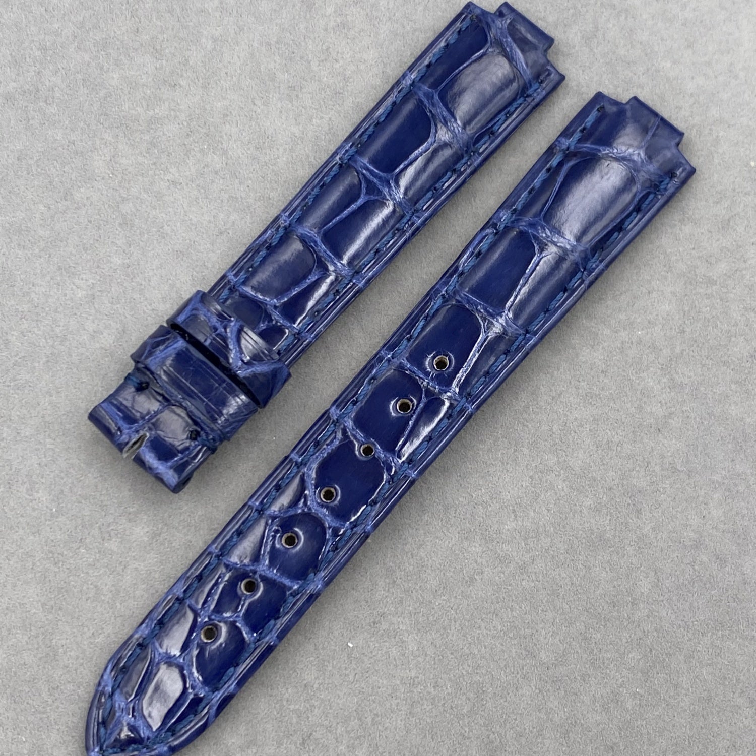Compatible with Cartier Ballon Bleu Convex Head Crocodile Leather Strap
