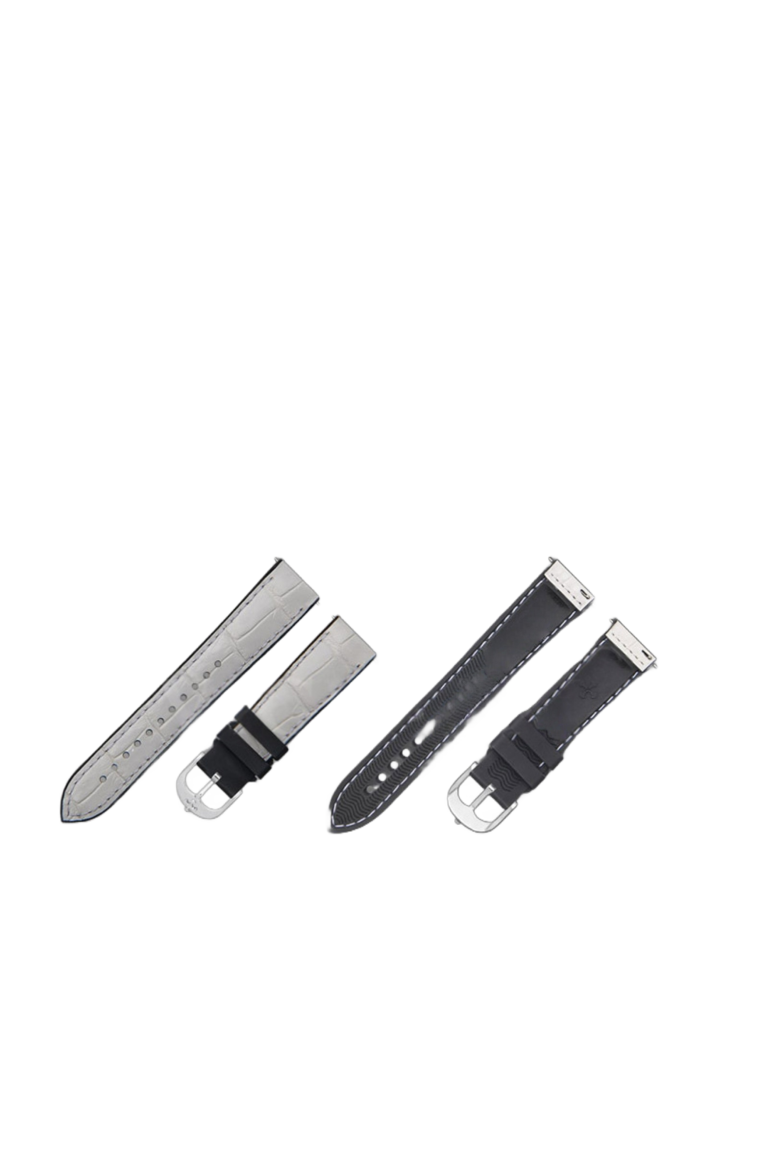 Fits Omega, Tudor, Rolex, IWC Watch Straps – ALLIGATOR Leather with Rubber Insert Watch Strap
