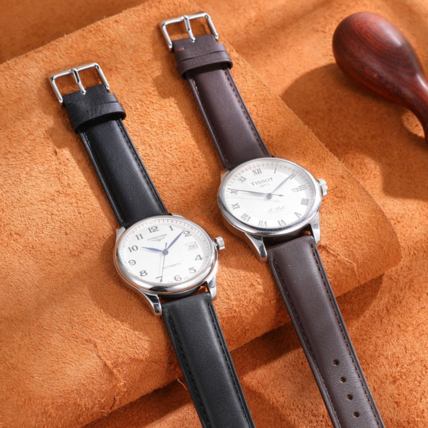 Genuine leather watch strap for men and women, soft cowhide, fits Tissot, Mido, Citizen, Armani, Longines