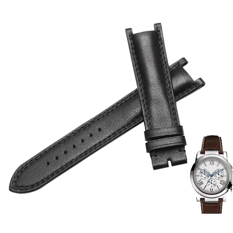 Genuine leather watch strap, replacement for GC/Guess, 22mm / 20mm, notched interface, for men