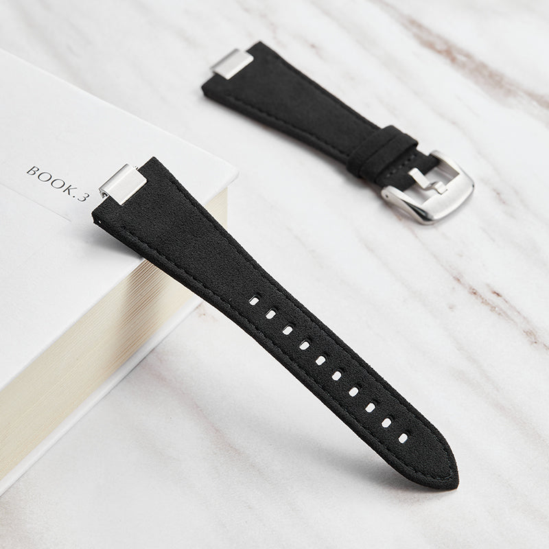 Genuine Leather Watch Strap for Tissot PRX T137, Quick Release, Suede, Concave Interface, For Men