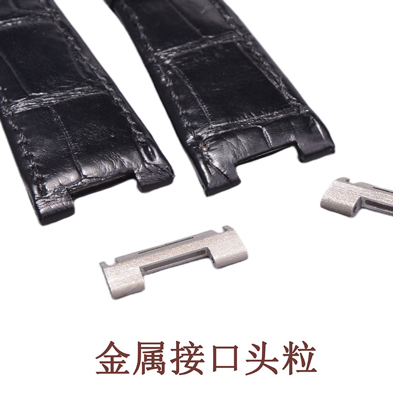 Fits GP Girard-Perregaux Laureato 81010 81020 Leather Strap, Original Notched End, Men's