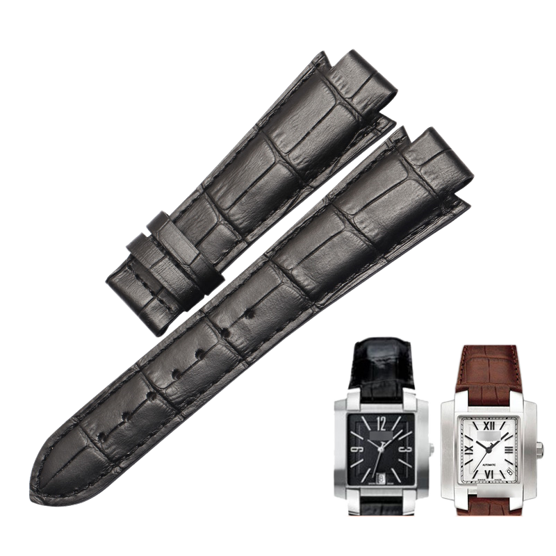Genuine leather watch strap with convex end, 14mm width, for men, fits Tissot T60