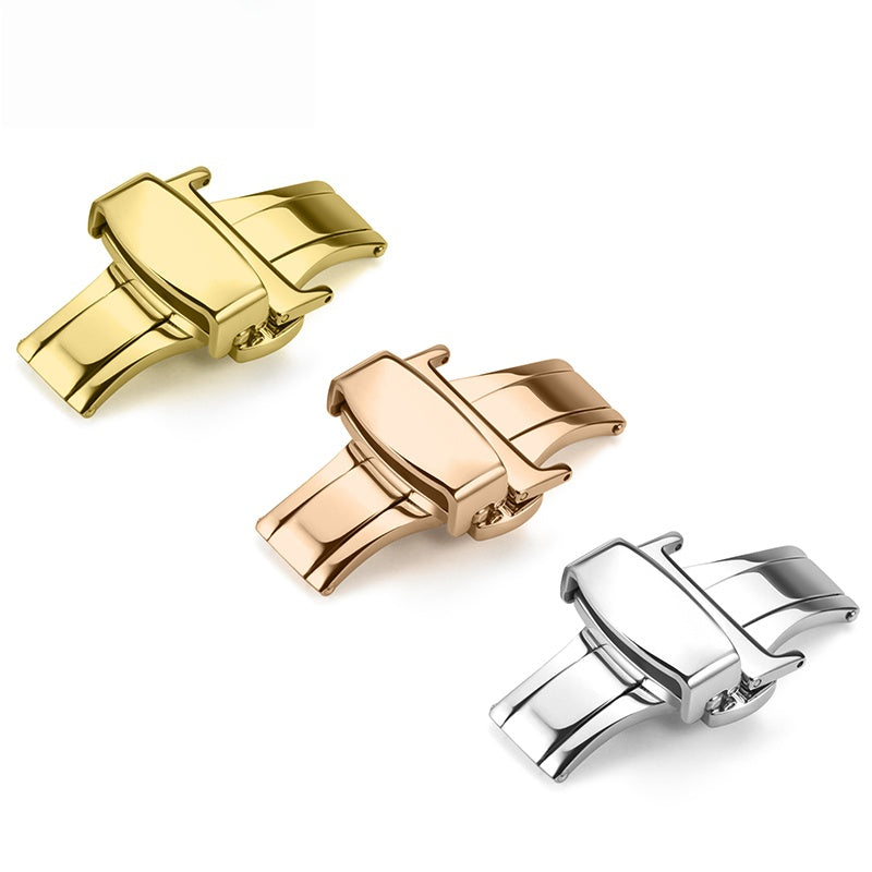 Stainless Steel Butterfly Deployment Clasp, Watch Buckle Accessories 12 14 16 18 20mm