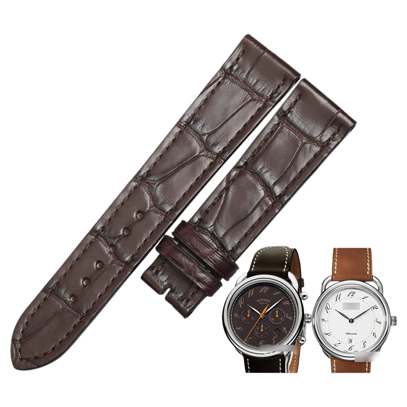 American alligator watch strap, replacement for Hermès TGM series