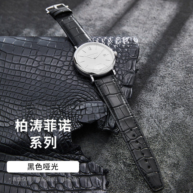 Genuine American Alligator Leather Watch Strap for IWC For Portofino, Portuguese, Portuguese 7, Portuguese Chronograph