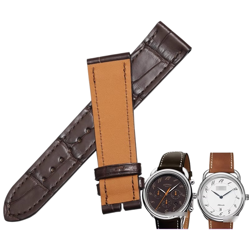 American alligator watch strap, replacement for Hermès TGM series