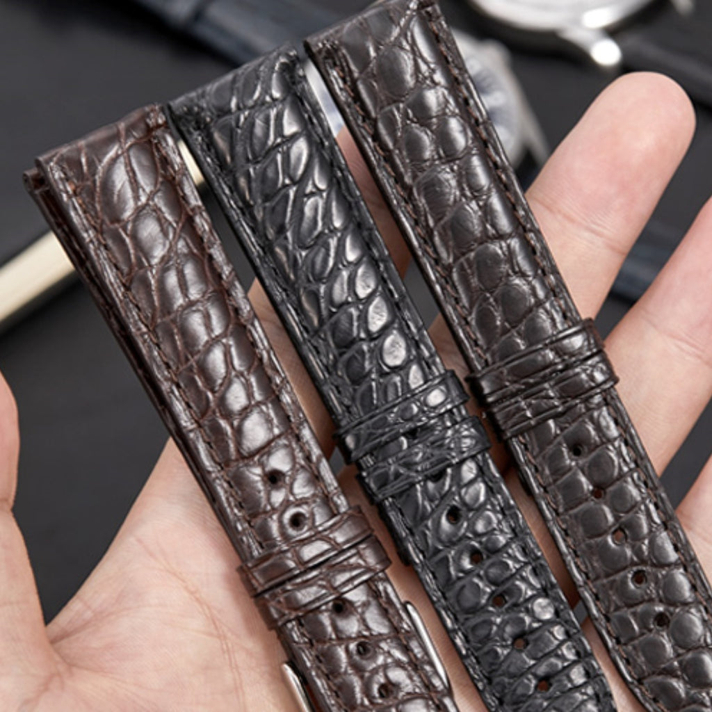 Custom Alligator Leather Watch Straps, Fit for Longines, Omega, Montblanc, IWC & Jaeger-LeCoultre – Handmade to Order